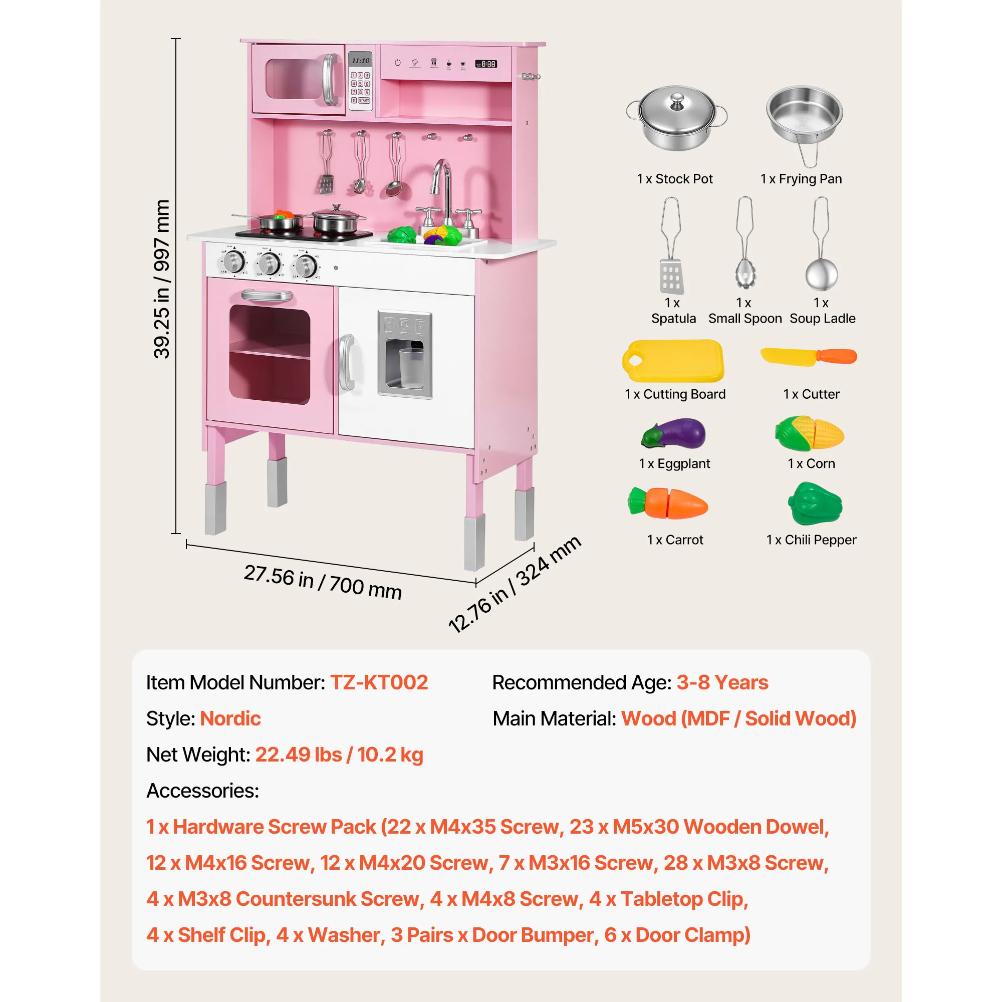 Wooden Kids Kitchen Playset - Image 2