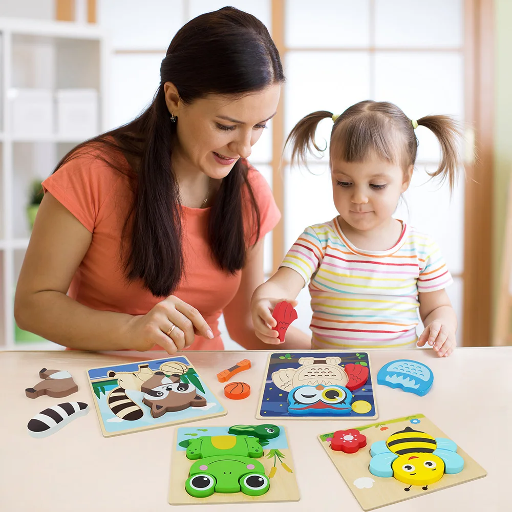 8 Pack Animal Wooden Puzzles - Image 5
