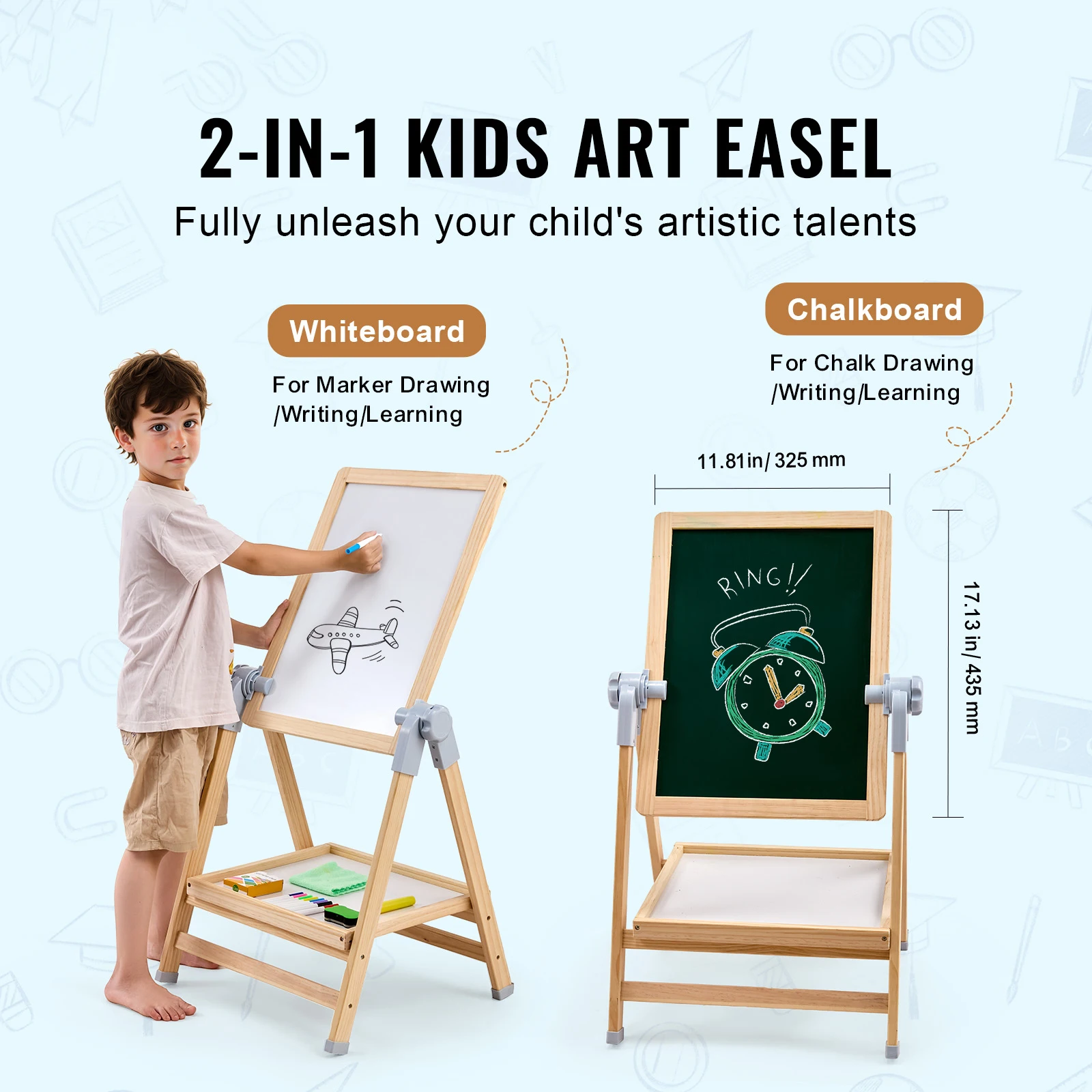 Magnetic Drawing Board  - Art Easel - Image 2