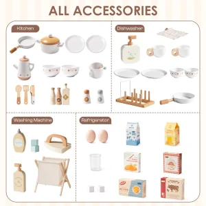 Robud Kids Wooden Play Kitchen - Thumbnail Image 4