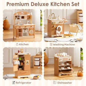 Robud Kids Wooden Play Kitchen - Thumbnail Image 3