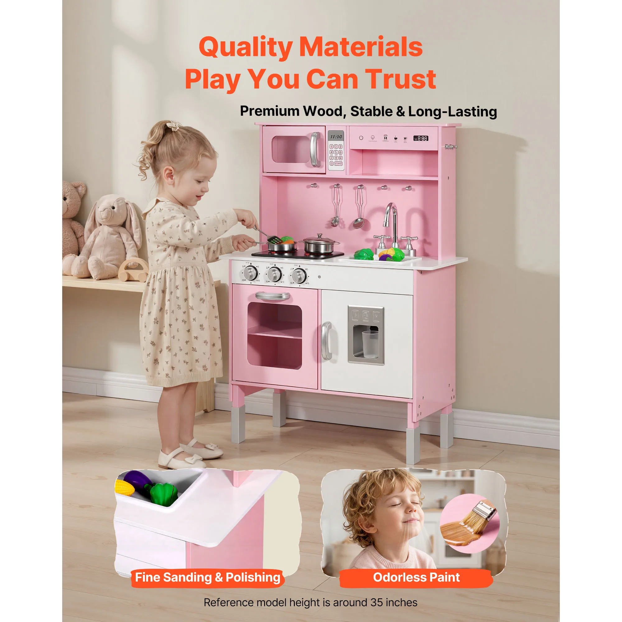 Wooden Kids Kitchen Playset - Image 2