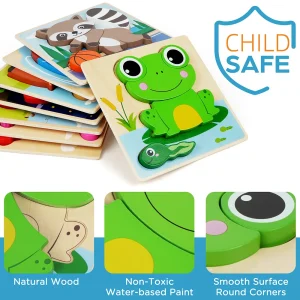 8 Pack Animal Wooden Puzzles - Thumbnail Image 3