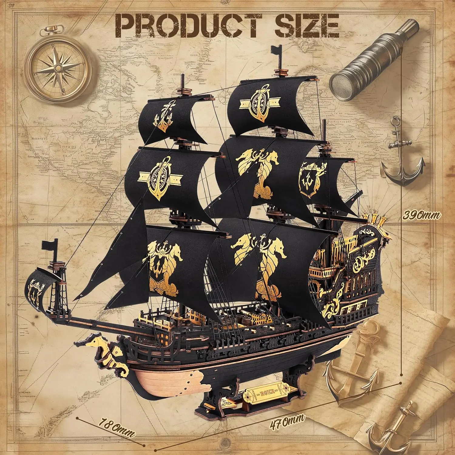 3D Puzzle Wooden Seahouse - Image 4