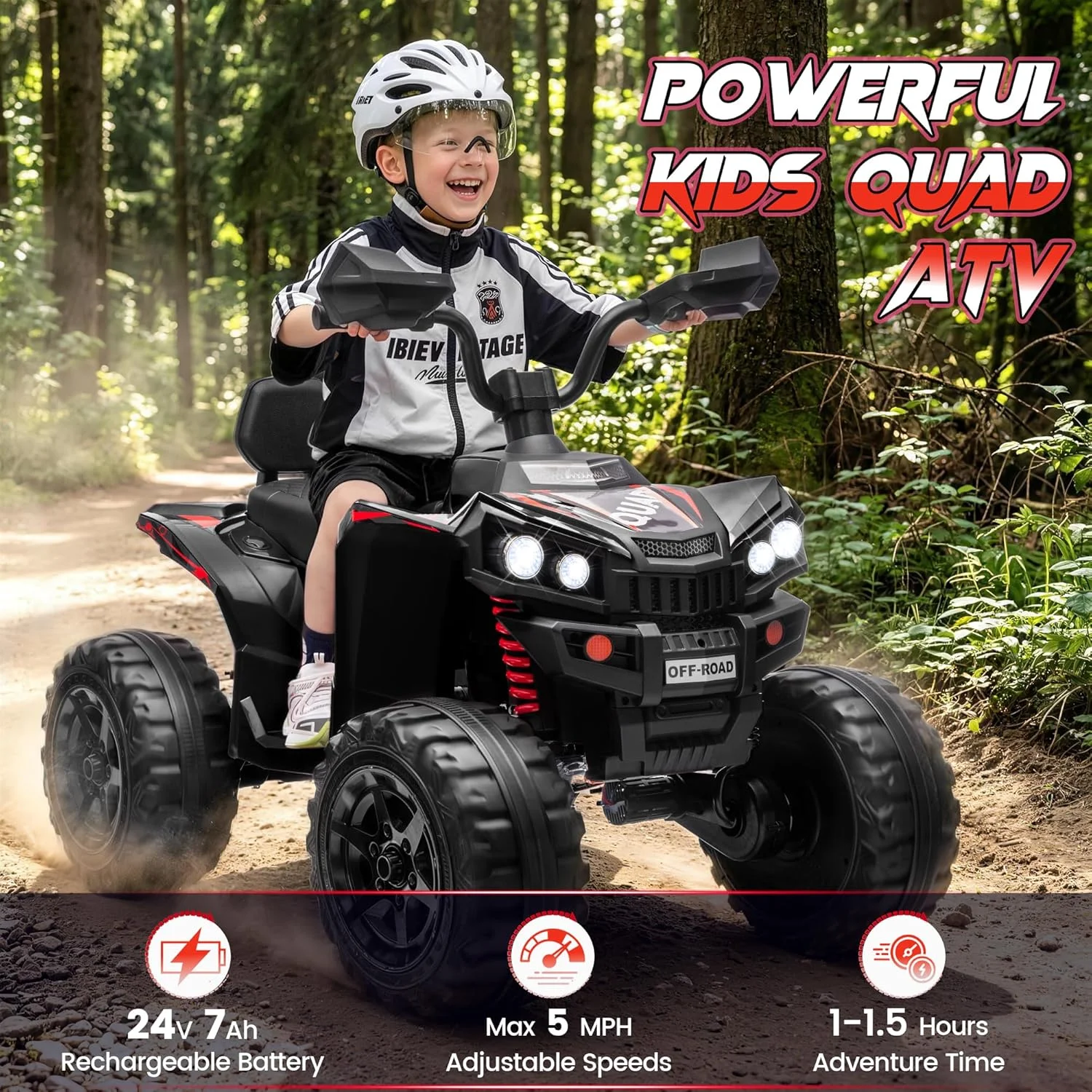 24V Ride On ATV Quad - Image 3
