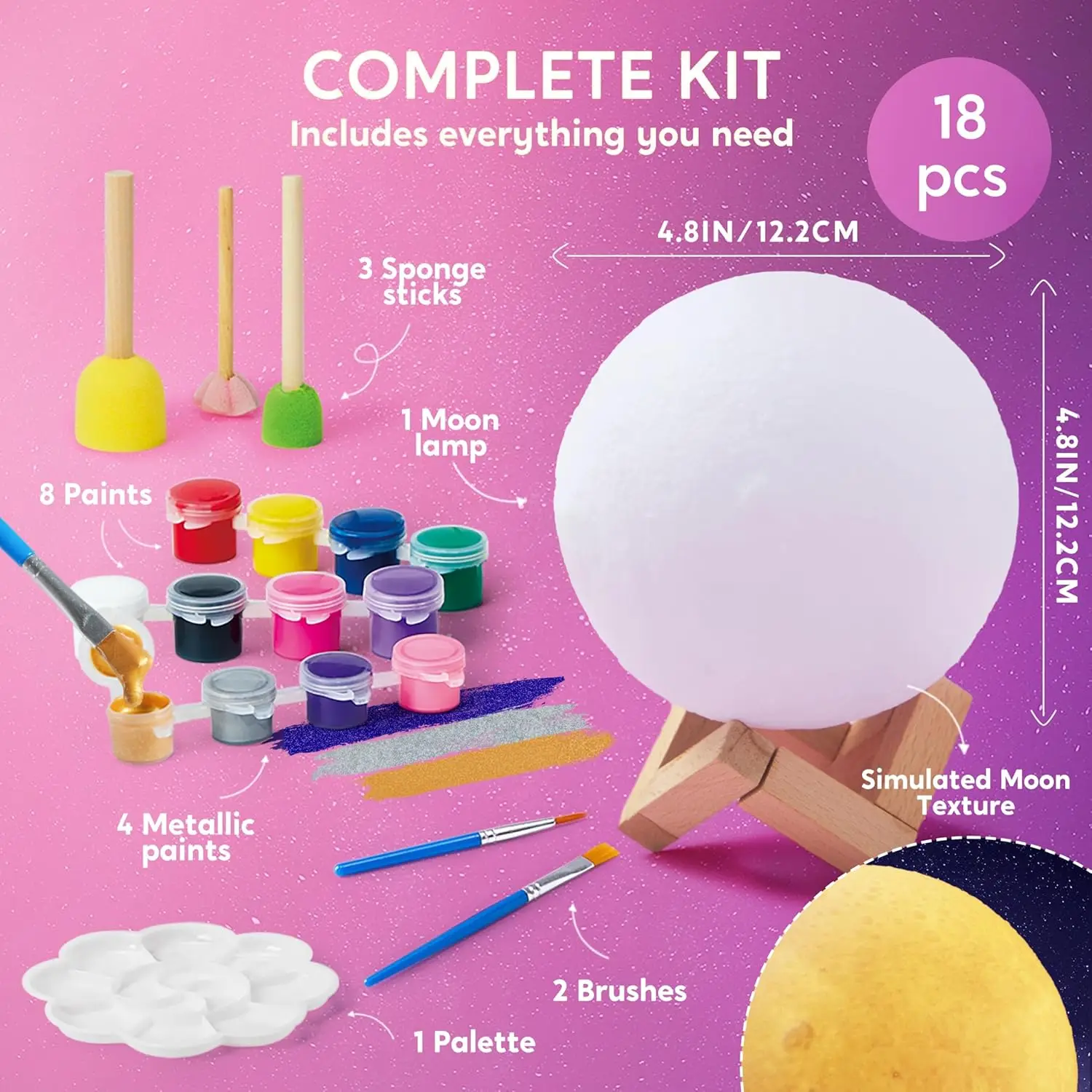 JOYFY DIY 3D Moon Night Light - Image 2