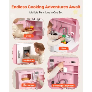 Wooden Kids Kitchen Playset - Thumbnail Image 3