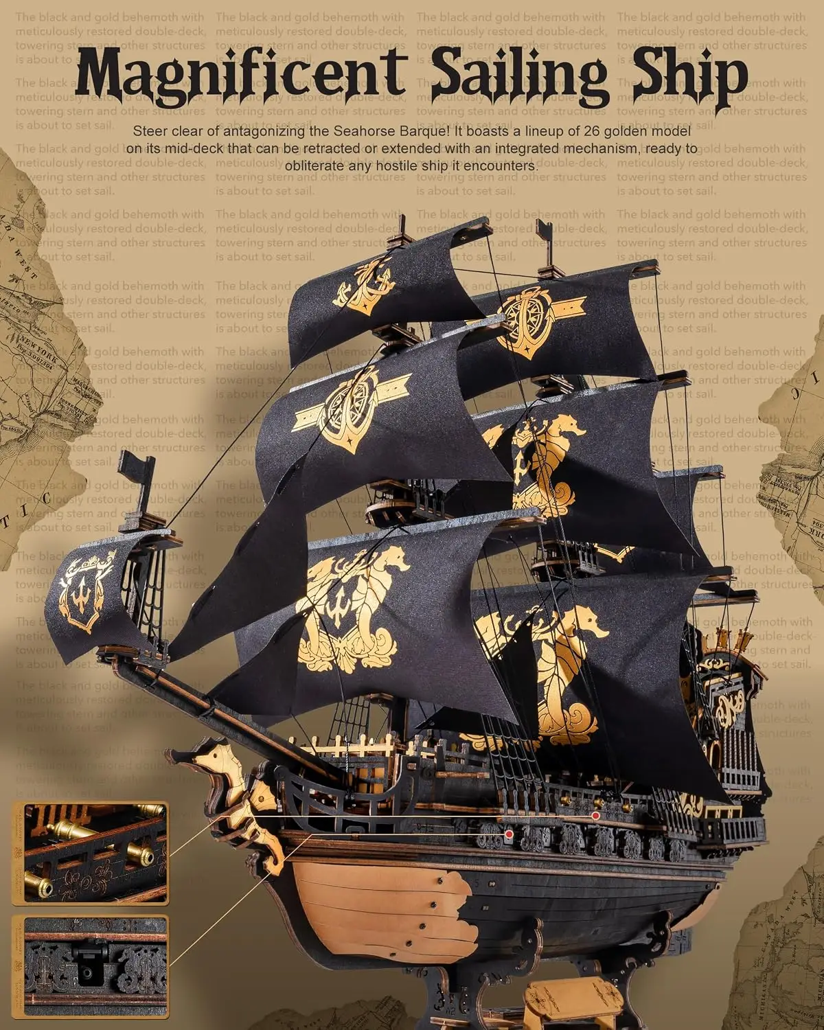 3D Puzzle Wooden Seahouse - Image 5