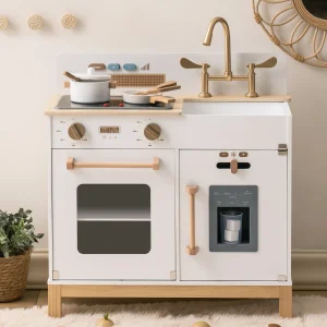 Wooden Kids Kitchen Playset with Sound Light