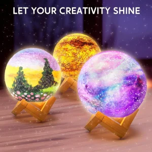JOYFY DIY 3D Moon Night Light - Thumbnail Image 3