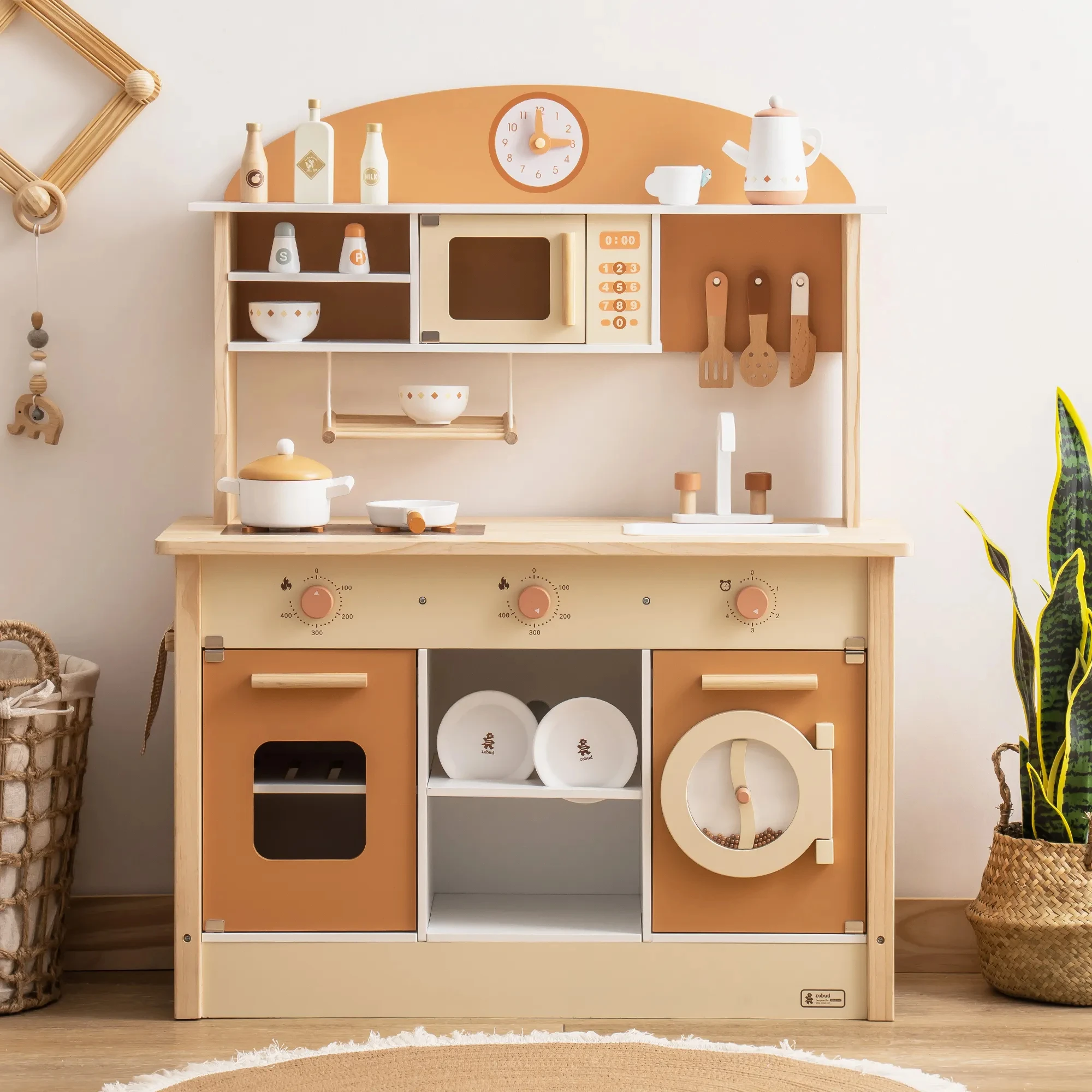 Robud Kids Wooden Play Kitchen - Image 5